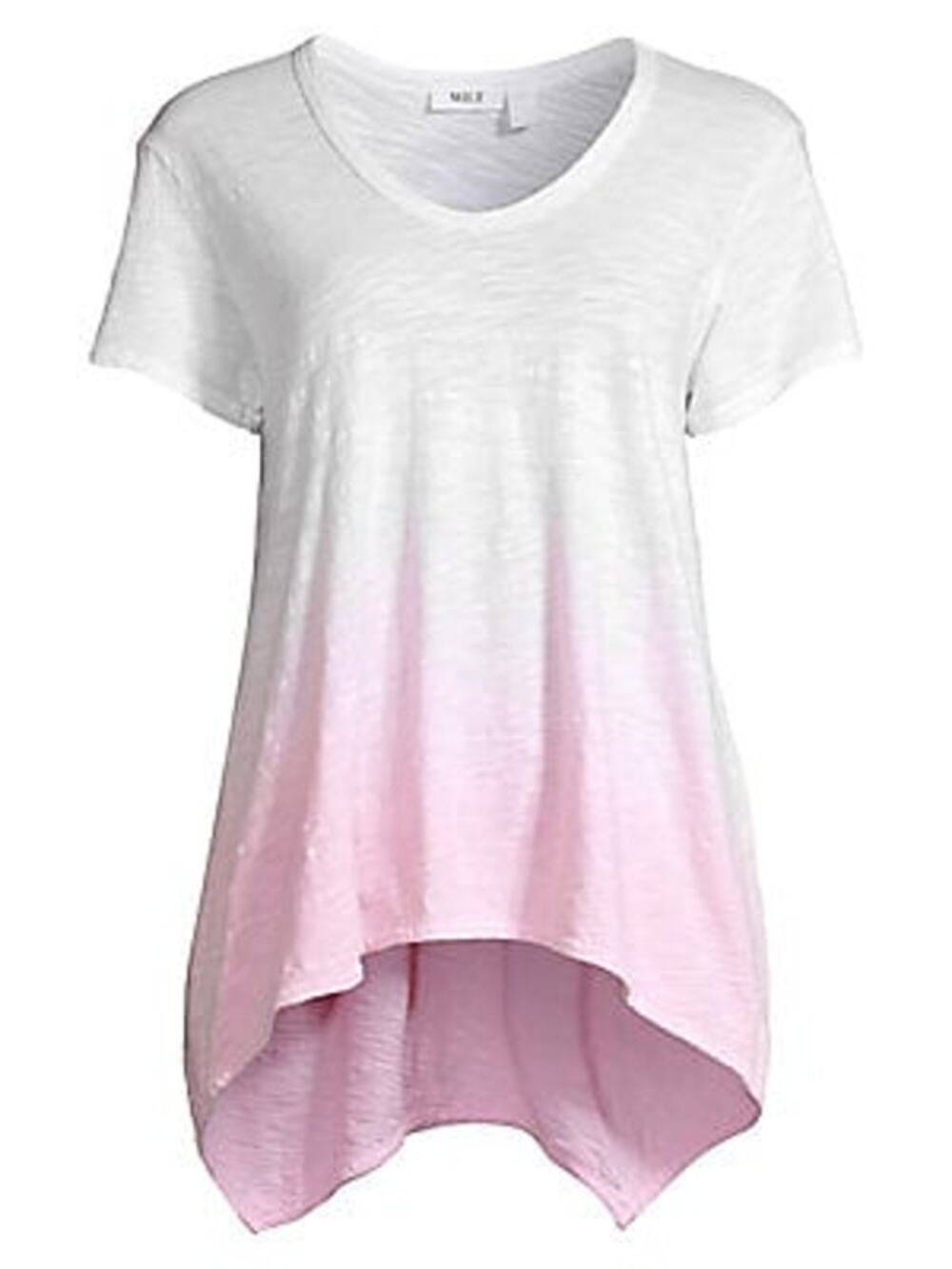 *NEW Wilt Pink White Ombre Taffy High Low Tee Shirt Top Women's XS